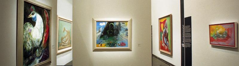 Une peinture abstraite contemporaine de fleurs comme un jardin secret éclaté